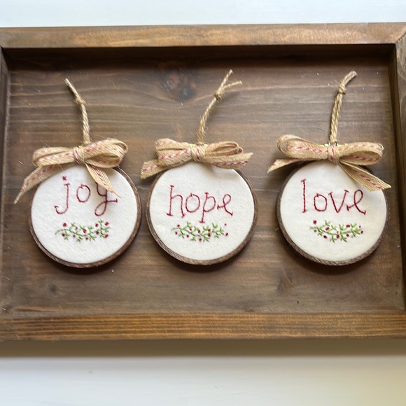 Handmade Embroidered Ornaments (3) - Picture 1 of 7